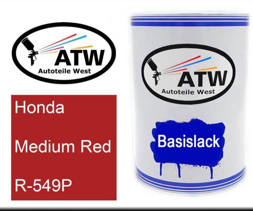 Honda, Medium Red, R-549P: 500ml Lackdose, von ATW Autoteile West.